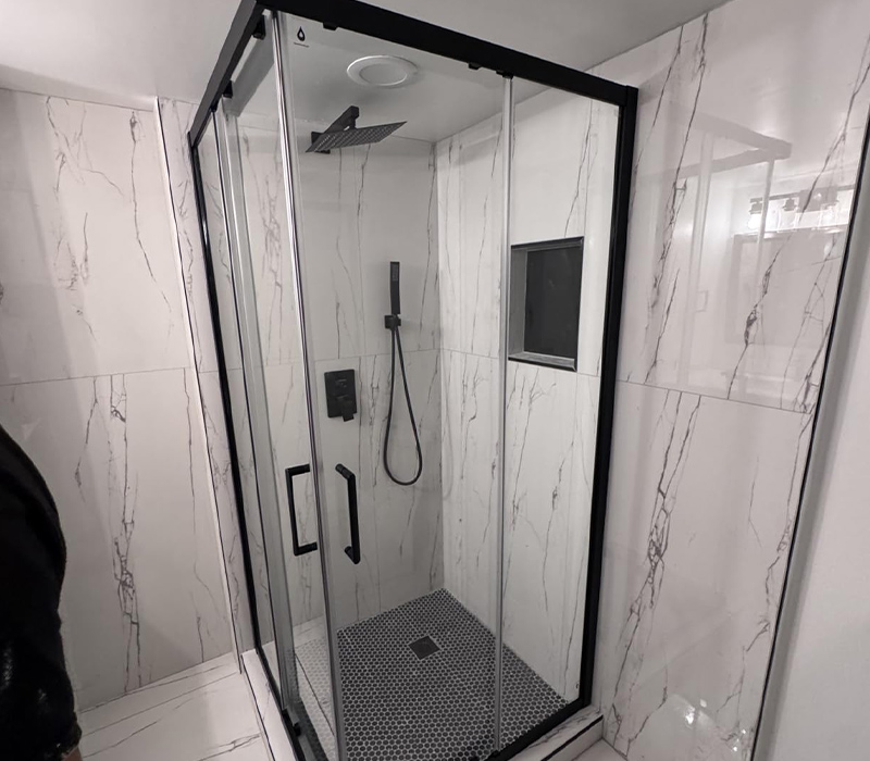 Spanish Coastal Moisture-Resistant Bathroom Enclosure