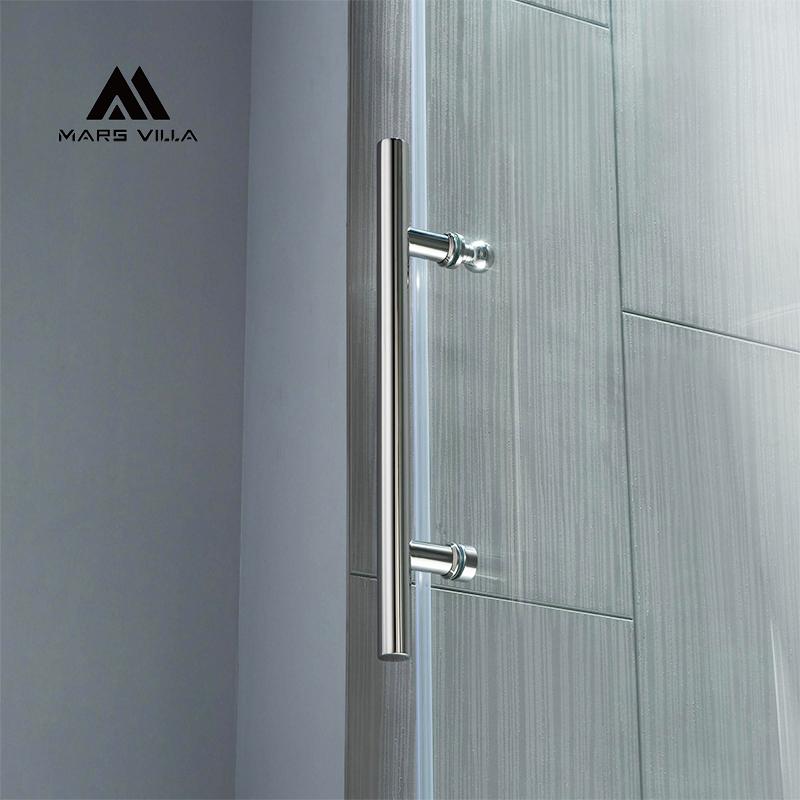 Polished stainless steel double-sided long bar handle for frameless sliding shower glass door