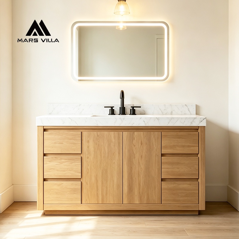 bathroom vanity with led mirror
