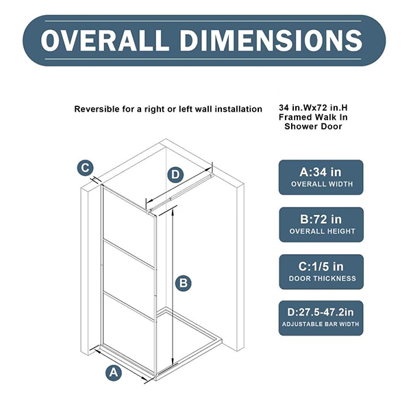 Custom shower doors manufactured to customer drawings and specifications.