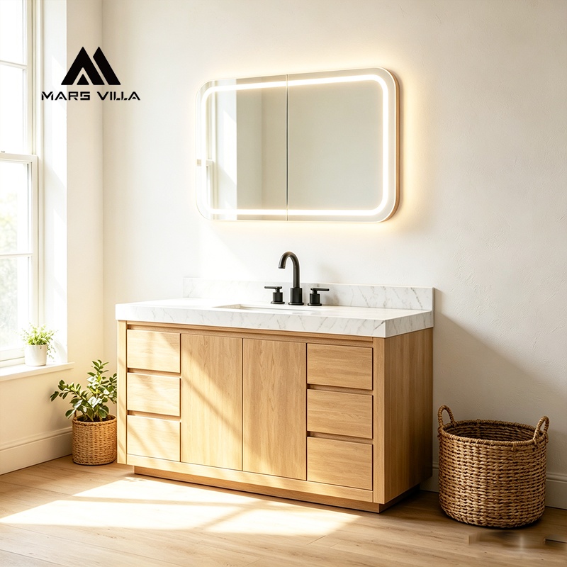 oak bathroom vanity