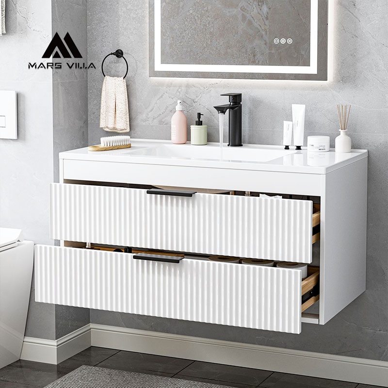 modern white bathroom vanity