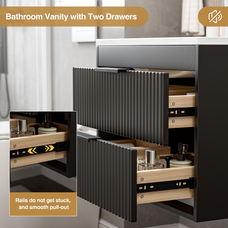 bathroom vanity with 2 drawers