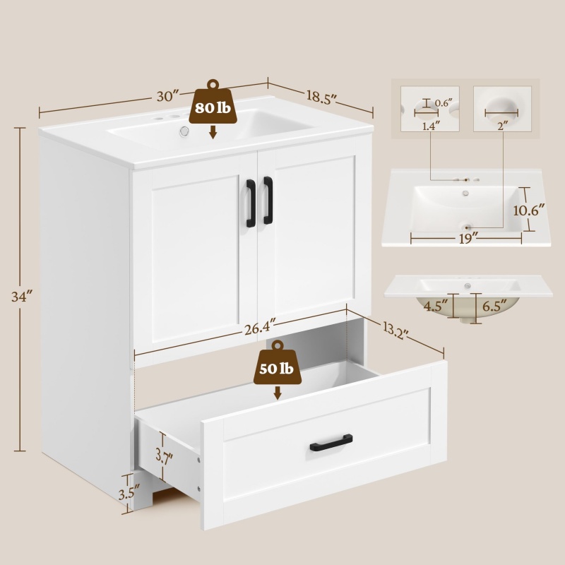 custom freestanding bathroom vanity