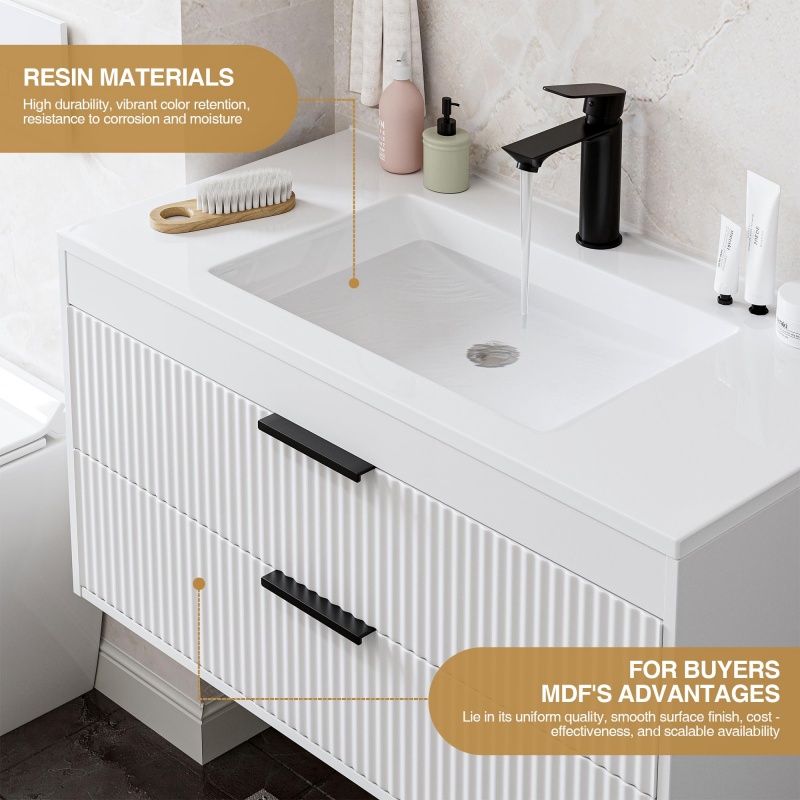 white bathroom vanity