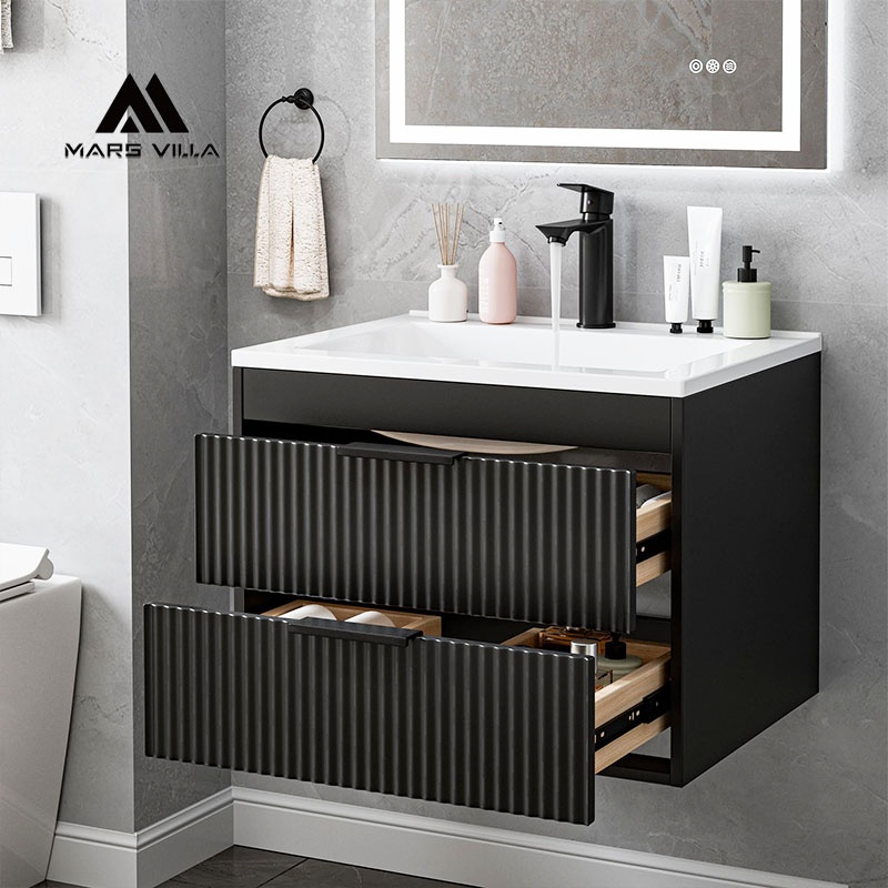 fluted bathroom vanity
