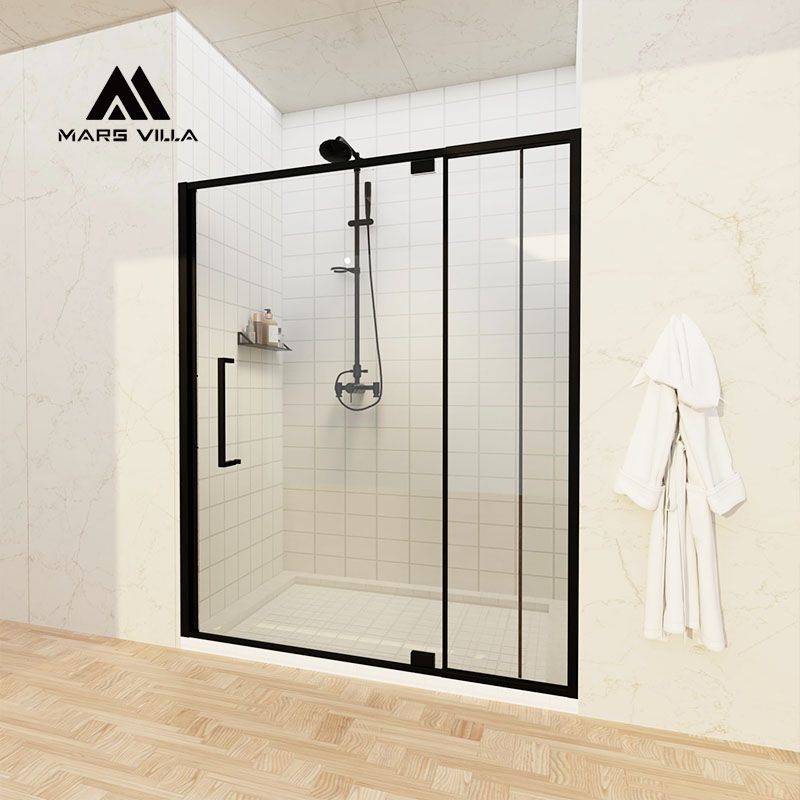 Custom Hotel Swing Pivot Shower Door 56-60″ Adjustable Width