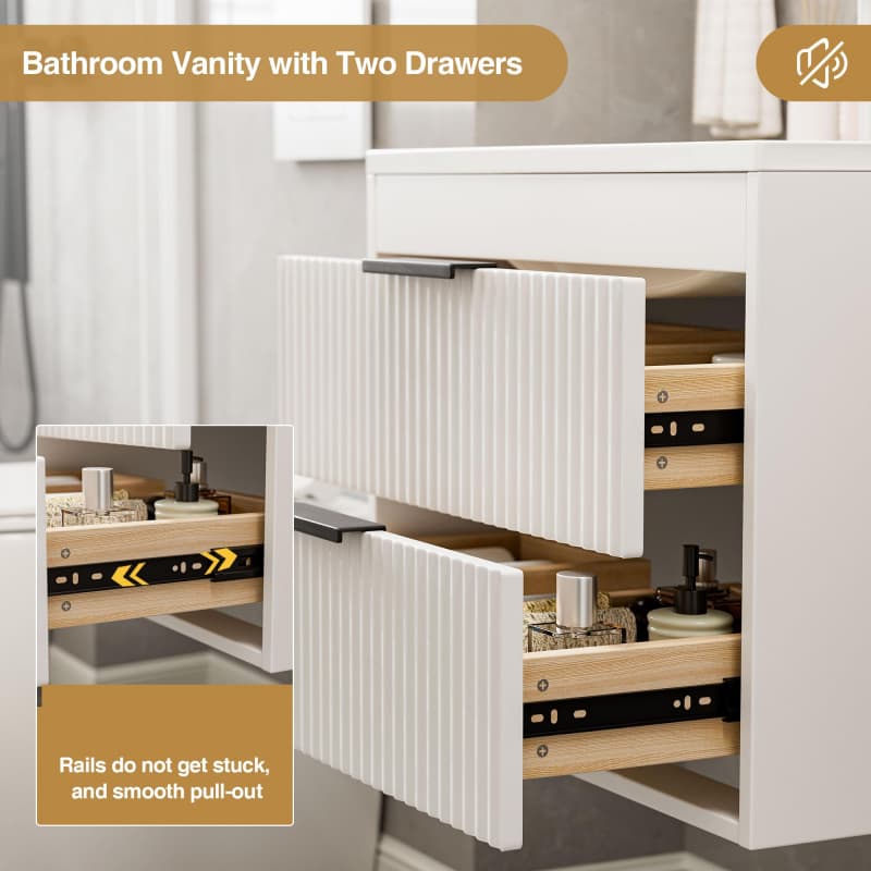 fluted bathroom vanity