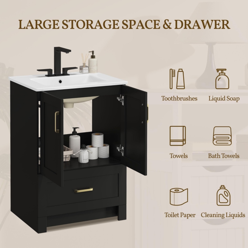 modern black bathroom vanity