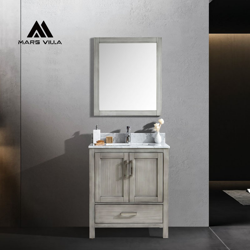 weathered grey bathroom vanity