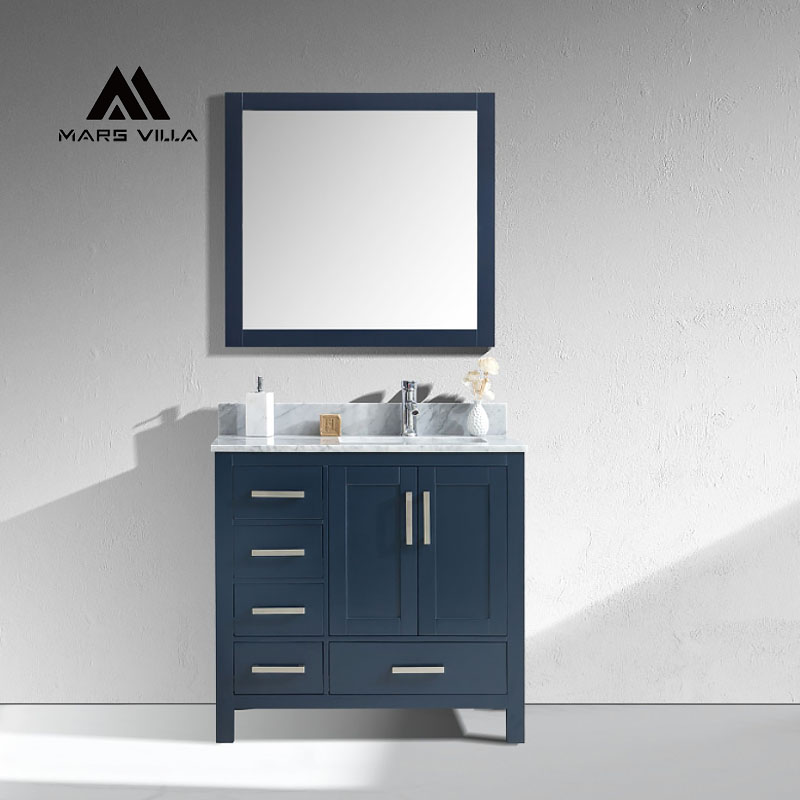 navy blue bathroom vanity set