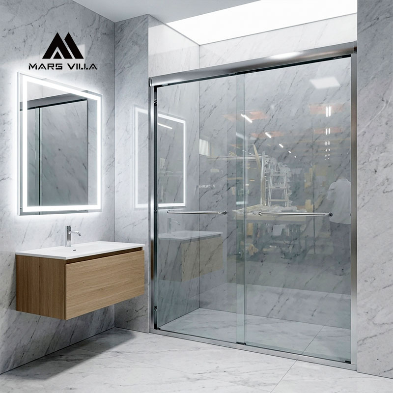 SGCC Glass Hotel USA Bathroom 28 60 Double Shower Sliding Panel Door
