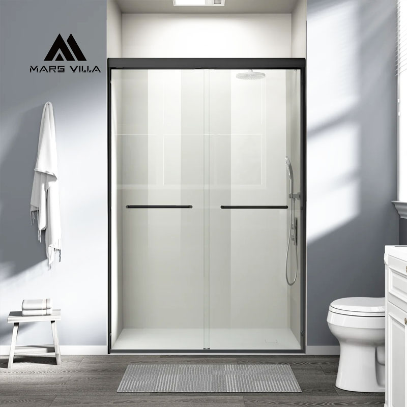 44-48″ W x 72″ H Double Sliding Shower Door Semi-Frameless Bypass